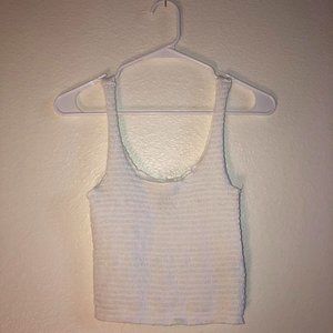 forever 21 smocked white tank top